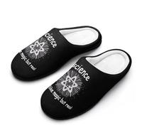 Science Like Magic But Real Breathable Slippers Women Slip On Winter Warm House Slippers Shoes Bedroom 11-12（42-43）