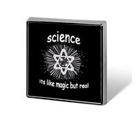 Science Like Magic But Real Square Brooch Metal Pin Badges Fashion Lapel Pins Jewellery Unisex