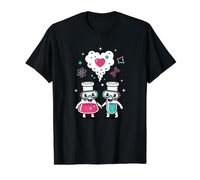 Science Love Vibes Chemistry Lab Cute Valentine's Day Value Graphic T-Shirt, Men, Black, L