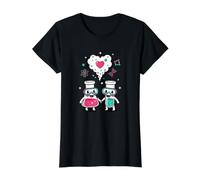 Science Love Vibes Chemistry Lab Cute Valentine's Day Value Graphic T-Shirt, Women, Black, XL