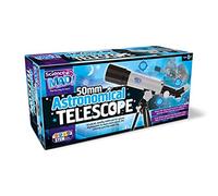 Science Mad 50mm Astronomical Telescope For Kids - Learn Astronomy and the Universe With Fun - Features Portable, 50mm Lens, Tripod and Mount, 18x and 90x Magnification, 6+ Years
