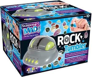 Science Mad Rock Tumbler Machine For Kids - Learn About Rock Tumbling, Polishing and Gemstones With Fun - Includes Rough Gemstones and Jewellery Making Kit, 10+ Years, Multicolor