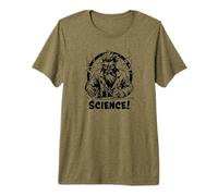 Science! Mad Scientist at Work in Laboratory Black and White Premium T-Shirt