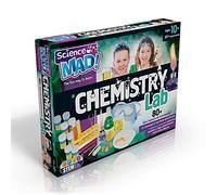 Science Mad SM40 Chemistry Lab Kit For Kids - Learn About Chemicals With 80+ Safe, Educational Fun Experiments - Includes 10 Chemicals and Real Flame Burner, 10+ Years,Multicolor,39cm