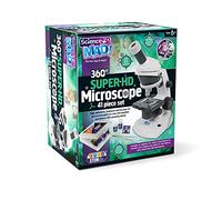 Science MAD! SM54-360 Super HD Microscope For Young Scientists - High Definition 200X Magnification Premium Microscope - Includes Mount for Smartphone Capture, 41 Piece Set, 6+ Years