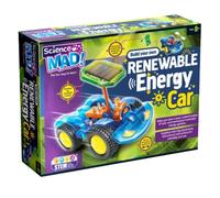 Science Mad - Build Your Own Renewable Energy Electric Car Kit for Kids - Explore Principles of Sustainable Transport - Use Hand Powered Generator or 360 Degree Solar Panel, STEM, 8+ Years