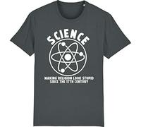 Science. Making Religion Look Stupid - Funny Atheist Atheism Scientist T-Shirt, X-Large, Grey