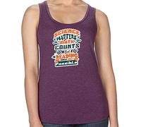 Science/Math Teachers Present Thanks Giving Reading Makes it Possible Subject Count Matters Women's Vest Top. (Heather Aubergine, XXL)