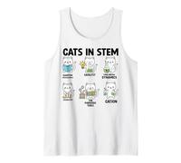 Science Meme Cats in Stem Scientist Nerd Tank Top