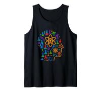 Science Mind Abstract Atom and Lab Icons Art Design Tank Top