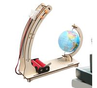 Science Model Kit - Standard Size Wooden Satellite Modeling Kit - 3.5 x 2.3 x 7.2 inch - Handmade Building Toy - Natural Plywood for Toddlers