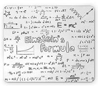 Science Mouse Pad, Geek Nerd Culture Handwriting Style Physics Mathematics Formula Educational, Rectangle Non-Slip Rubber Mousepad