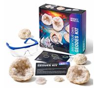 Science Museum Break Your Own Geodes Kit - Hands-On STEM Geology Activity with 6 Real XLQuartz Crystal Geodes, Educational Science Set