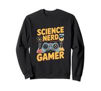 Science Nerd Gamer Controller Beakers Atom Lab Sweatshirt