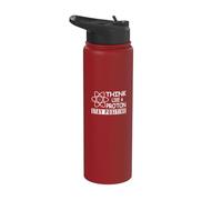 Science Physics Nerd Think Like a Proton Stay Positive Stainless Steel Insulated Water Bottle
