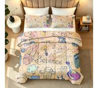 Science Rocket Coverless Duvet Small Double Reversible All Seasons