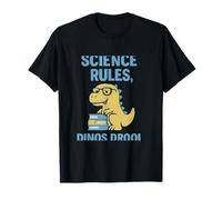 Science Rules Dinos Drool Nerdy Dinosaur Graphic Design T-Shirt