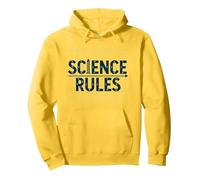 Science Rules: Periodic Table Inspired Typography Pullover Hoodie, Adult Unisex, Lemon, M