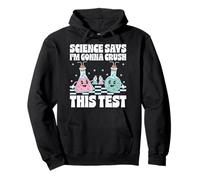 Science Says I'm Gonna Crush This Test Retro Groovy Pullover Hoodie