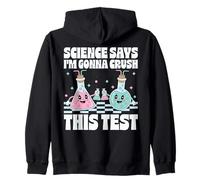 Science Says I'm Gonna Crush This Test Retro Groovy Zip Hoodie