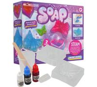 Science Soap Making Kit for Kids Colourful Activity Set with Heart and Butterfly Moulds STEAM Educational Craft Kit Create Mould Scented Soaps DIY Learning Fun - Electoys