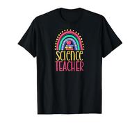 Science Teacher Bohemian Rainbow Wholesome Aesthetic Value Graphic T-Shirt, Men, Black, XL
