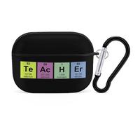 Science Teacher Chemical Elements Case Cover Compatible with AirPods Pro 2nd 1st Generation Hard Skin Protection