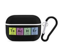 Science Teacher Chemical Elements Case Cover Compatible with AirPods Pro 2nd 1st Generation Hard Skin Protection