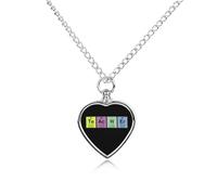 Science Teacher Chemical Elements Custom Urn Necklace for Ashes Heart Keepsake Pendant Jewelry Memorial Cremation