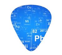 Science Teacher Funny Elements Periodic Table,12 Pcs Guitar Pick,3 Different Thickness Plectrums for Acoustic Guitar Bass Ukulele (0.46mm 0.96mm 0.71mm)