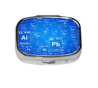 Science Teacher Funny Elements Periodic Table,Meta Pill Box 2 Compartment Medicine Case,Portable Organizer,Rectangle Meta Portable Organizer Pill Box 10 Compartment Medicine Case