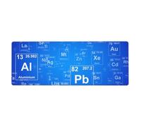 Science Teacher Funny Elements Periodic Table,Mouse Pad Large Desk Pad Computer Keyboard Mouse Mat With Non Slip Rubber Base 30 x 80 cm
