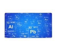 Science Teacher Funny Elements Periodic Table,Mouse Pad Large Desk Pad Computer Keyboard Mouse Mat with Non Slip Rubber Base 40 x 70 cm