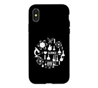 Science Teacher I Love Science Chemistry Icons Experiment Case for iPhone X/XS