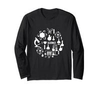 Science Teacher I Love Science Chemistry Icons Experiment Long Sleeve T-Shirt