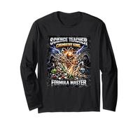 Science Teacher School Chemistry King 90s Retro Bootleg STEM Long Sleeve T-Shirt