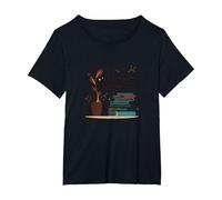 Science Teachers: Caffeine-Fueled Education Inspiration T-Shirt, Women's Plus, Black, 2X