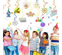 Science Theme Hanging Swirl Decor Science Investigation Steps Ceiling Whirl Streamer Hanging Cutout for Kids Birthday Science Lab School or Classroom Event Astronomy Biology Chemistry Physics Party
