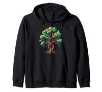 Science Tree of Life DNA Biology Nature Genetics Gifts Women Zip Hoodie