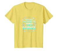 Science TS: Step Back, I'll Try Science T-Shirt, Kids, Lemon, 6 Years