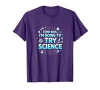 Science TS: Step Back, I'll Try Science T-Shirt, Men, Purple, XX-Large