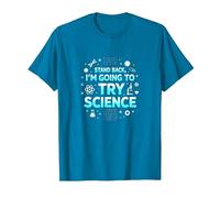 Science TS: Step Back, I'll Try Science T-Shirt, Men, Sapphire Blue, 3X-Large