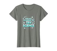 Science TS: Step Back, I'll Try Science T-Shirt, Women, Olive Heather, XX-Large