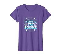 Science TS: Step Back, I'll Try Science T-Shirt, Women, Purple Heather, Medium