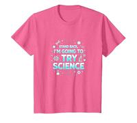 Science TS: Step Back, I'll Try Science T-Shirt, Youth, Pink Heather, 4T