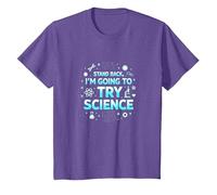 Science TS: Step Back, I'll Try Science T-Shirt, Youth, Purple Heather, 4T