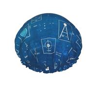 Science Waterproof Reusable Shower Cap For Women - Elastic Hair Cover For Bath, Spa, Travel & Daily Use