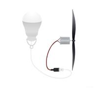 Science Wind Turbine Kit with Bulb and Cable - Hands-on STEM Learning Toy for Children - Explore Renewable Energy Concepts - 18cm Propeller ABS Build