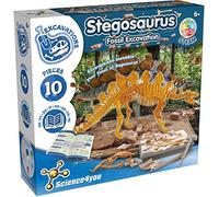 Science4you - Stegosaurus Fossil Digging Kit for Kids +6 - Excavate and assemble 10 Stegosaurus Fossiles - Ideal Dinosaur Excavation Kit Toy, Archeology and Paleontology Sets for Kids Age 6+