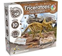 Science4you - Triceratops Fossil Digging Kit for Kids +6 - Excavate and assemble 10 Triceratops Fossiles - Ideal Dinosaur Excavation Kit Toy, Archeology and Paleontology Sets for Kids Age 6+